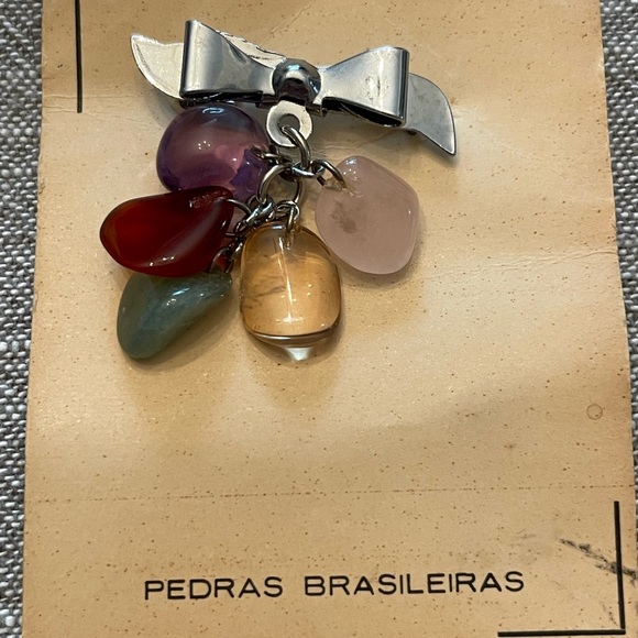 Semi precious stones pin/brooch . - Picture 2 of 9